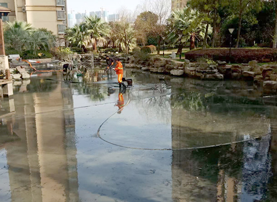 水城景观池淤泥清理